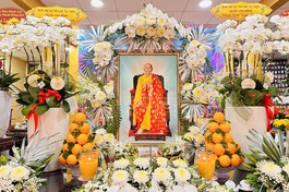 Di ảnh cố Hòa thượng Thích Minh Dũng tại chùa Phật Đà (Q.Tân Bình, TP.HCM)
