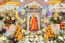Di ảnh cố Hòa thượng Thích Minh Dũng tại chùa Phật Đà (Q.Tân Bình, TP.HCM)