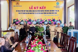 Ban Trị sự GHPGVN H.Phù Cát và Công an huyện ký kết kế hoạch phối hợp tăng cường công tác tuyên truyền về trật tự, an toàn giao thông giai đoạn 2023-2026