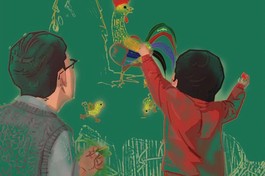 Gà trống nuôi con