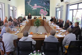 Ban Tổ chức Hội thảo “Thiền phái Liễu Quán: Lịch sử hình thành và phát triển” họp tại cơ sở 2 - Học viện Phật giáo VN tại Huế (P.An Tây, TP.Huế)