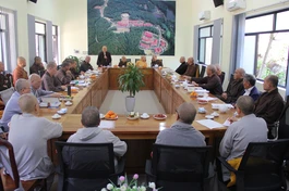 Ban Tổ chức Hội thảo “Thiền phái Liễu Quán: Lịch sử hình thành và phát triển” họp tại cơ sở 2 - Học viện Phật giáo VN tại Huế (P.An Tây, TP.Huế)