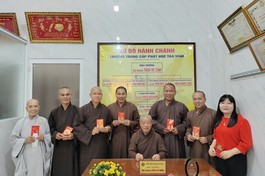 Trà Vinh: Văn phòng Ban Trị sự và Ban Giám hiệu Trường Trung cấp Phật học tỉnh họp mặt tân niên
