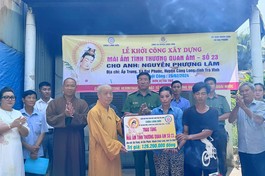 Trà Vinh: Chùa Long Bửu khởi công xây dựng Mái ấm tình thương Quan Âm cho hộ bị hỏa hoạn
