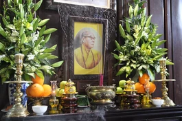 Di ảnh Đức Đại lão Hòa thượng Thích Tịnh Khiết tôn thờ tại tổ đình Tường Vân, cố đô Huế