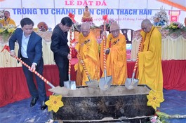 Chính thức khởi công trùng tu chánh điện chùa Thạch Hãn (TX.Quảng Trị, tỉnh Quảng Trị)