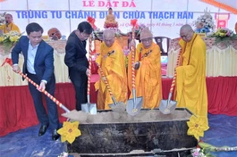 Chính thức khởi công trùng tu chánh điện chùa Thạch Hãn (TX.Quảng Trị, tỉnh Quảng Trị)