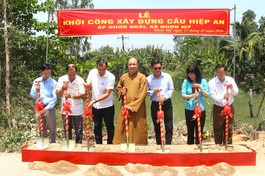 Khởi công xây dựng cầu Hiệp An tại ấp Nhơn Ngãi, xã Nhơn Mỹ, H.Chợ Mới, An Giang