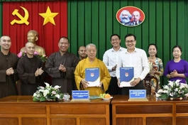 Trà Vinh: Ban Trị sự GHPGVN tỉnh và Hội Liên hiệp Thanh niên VN tỉnh ký kết phối hợp hoạt động