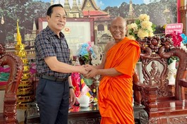 Trà Vinh: Lãnh đạo Tỉnh ủy thăm, chúc Tết cổ truyền Chôl Chnam Thmây