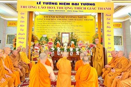 Quang cảnh buổi lễ tưởng niệm cố Trưởng lão Hoà thượng Thích Giác Thanh