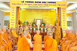 Quang cảnh buổi lễ tưởng niệm cố Trưởng lão Hoà thượng Thích Giác Thanh