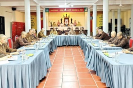 Phiên họp Ban Trị sự GHPGVN tỉnh Ninh Bình diễn ra tại chùa Phúc Chỉnh (P.Nam Thành, TP.Ninh Bình)