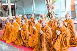 Trường hạ chùa Khải Nam có 42 hành giả an cư, trong đó có 15 vị Tỳ-kheo