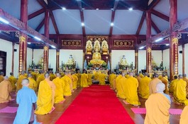 Lễ khai pháp khóa hậu An cư kiết hạ Phật lịch 2568 tại Trung tâm Văn hóa Phật giáo tỉnh Hà Tĩnh (xã Hộ Độ, H.Lộc Hà) 