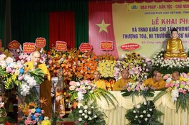 Bắc Giang: Lễ khai pháp khóa hậu An cư kiết hạ, trao giáo chỉ tấn phong giáo phẩm