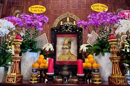 Di ảnh Hòa thượng Thích Nhật Lệ được tôn trí tại chùa Hải Quang (Q.Tân Bình, TP.HCM)