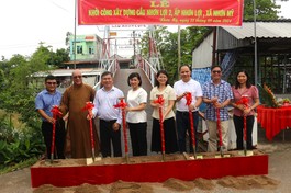 Khởi công xây dựng cầu Nhơn Lợi 2 tại ấp Nhơn Lợi, X.Nhơn Mỹ, H.Chợ Mới, An Giang