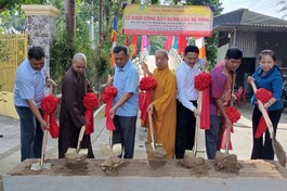 Khởi công xây dựng cầu bê-tông tại ấp 1, xã Phong Phú, H.Cầu Kè, tỉnh Trà Vinh