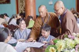 Hội thi giáo lý Phật tử năm 2024 cấp quận, huyện có nhiều Phật tử trẻ tham gia - Ảnh: Quảng Đạo/BGN