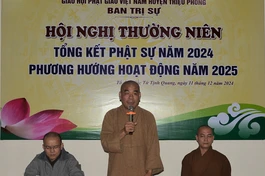 Quảng Trị: Ban Trị sự GHPGVN H.Triệu Phong tổ chức Hội nghị tổng kết Phật sự năm 2024