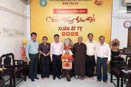 Ban Dân vận Thành ủy TP.HCM chúc Tết Ban Trị sự Phật giáo Q.6