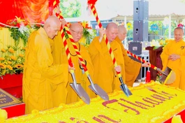 Chính thức khởi công xây dựng chùa Thanh Tường (H.Bù Đốp, Bình Phước)