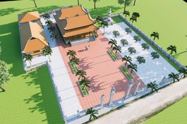 Phối cảnh tổng thể công trình xây dựng chùa Thâm Triều