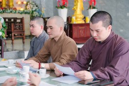 Phiên họp của Ban Thông tin - Truyền thông GHPGVN tỉnh Quảng Trị diễn ra tại chùa Thạch Hãn