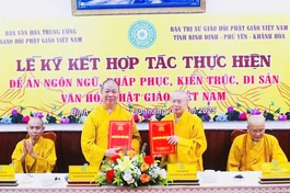Ký kết hợp tác giữa Ban Văn hóa T.Ư và Ban Trị sự GHPGVN tỉnh Bình Định