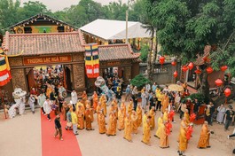 Cung thỉnh long vị Tổ sư Từ Khánh - Thiền Diên từ tổ đình Hoằng Nhơn về tổ đình Thiên Bình