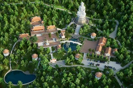 Phối cảnh tổng thể chùa Long Đàm sau khi hoàn thành