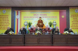 Hội nghị triển khai công tác tổ chức Đại lễ Phật đản và khóa An cư kiết hạ Phật lịch 2569 của Ban Trị sự GHPGVN TP.Hà Nội, chiều 15-4