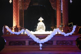 Xá-lợi Phật được tôn trí tại chùa Thanh Tâm (H.Bình Chánh, TP.HCM) - Ảnh: Trung Thắng/BGN