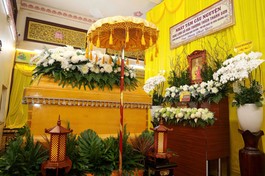 Giác linh đường Hòa thượng Thích Thanh Sơn - Ảnh: Nguyên Tài/BGN