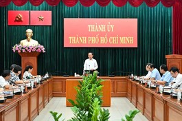 Ban Chỉ đạo thực hiện sắp xếp, tổ chức lại đơn vị hành chính các cấp và xây dựng mô hình chính quyền địa phương 2 cấp tại TP.HCM họp, chiều 9-6