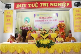 Chư tôn giáo phẩm chứng minh Lễ khai giảng khóa An cư kiết hạ Phật lịch 2569 của Tăng, Ni tỉnh Trà Vinh