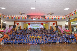 Khóa tu "Ươm mầm tuổi trẻ" tại chùa Linh Phong với sự tham dự của hơn 400 khóa sinh