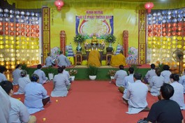 Trang nghiêm Lễ Phật thành đạo tại chùa Phước Ân (xã Vĩnh Lộc, TP.HCM)