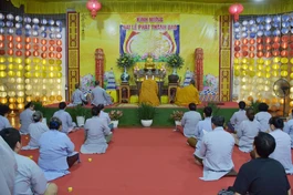 Trang nghiêm Lễ Phật thành đạo tại chùa Phước Ân (xã Vĩnh Lộc, TP.HCM)