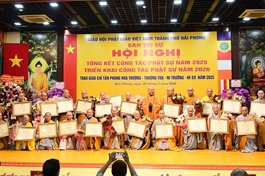 Trao Giáo chỉ tấn phong giáo phẩm đến chư tôn đức Tăng Ni trên địa bàn TP.Hải Phòng