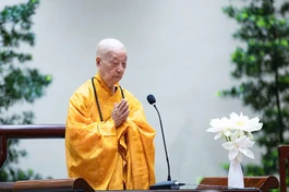 Đức Pháp chủ GHPGVN - Đại lão Hòa thượng Thích Trí Quảng, Viện trưởng Học viện Phật giáo VN tại TP.HCM - Ảnh: Nhân Hòa