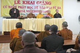 Lễ khai giảng Cử nhân Phật học Hệ Đào tạo từ xa, niên khóa 2022-2026