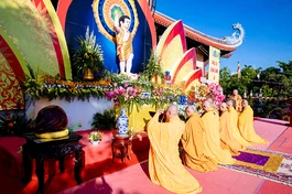 Lễ đài chính của Phật giáo tỉnh Quảng Nam tại Văn phòng Ban Trị sự - chùa Đạo Nguyên