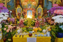 Giác linh đài Ni trưởng Thích nữ Như Giác tại chánh điện Quan Âm tu viện - Ảnh: Bảo Toàn/BGN