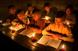 Tuổi thơ trong một ngôi chùa (hình chỉ mang tính minh họa) - Ảnh: Trần Thế Phong