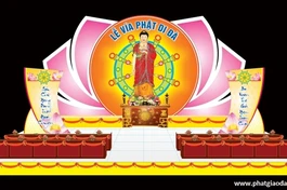 Một số hình mẫu Lễ đài Vía Phật Di Đà