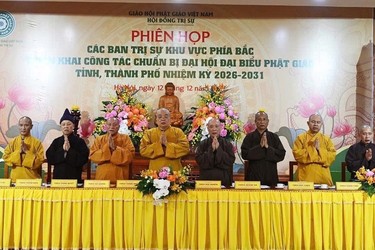 Ban Thường trực Hội đồng Trị sự tổ chức phiên họp cùng các Ban Trị sự khu vực phía Bắc