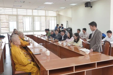 Ban Trị sự GHPGVN tỉnh Lâm Đồng, Sở Dân tộc và tôn giáo và các ban ngành họp mặt, trao đổi công tác Phật sự vào chiều 24-3