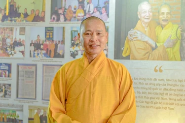 Thượng tọa Thích Minh Quang, Ủy viên Ban Trị sự GHPGVN TP.HCM, trụ trì tổ đình Vạn Thọ - Ảnh: Quảng Đạo/BGN